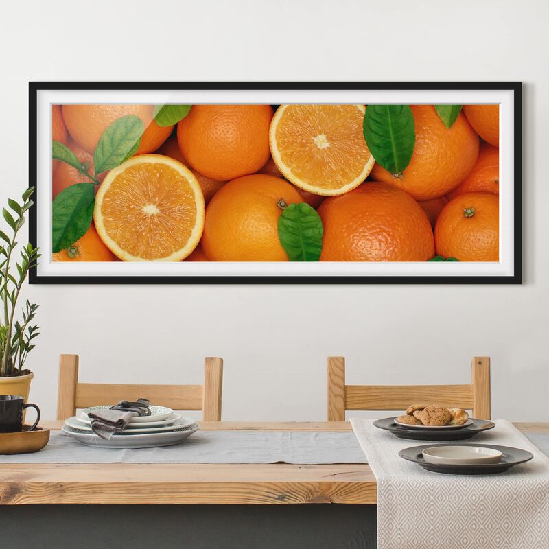 

Póster enmarcado - Succose Arance Dimensión LxA: 50cm x 130cm, Marco: Negro