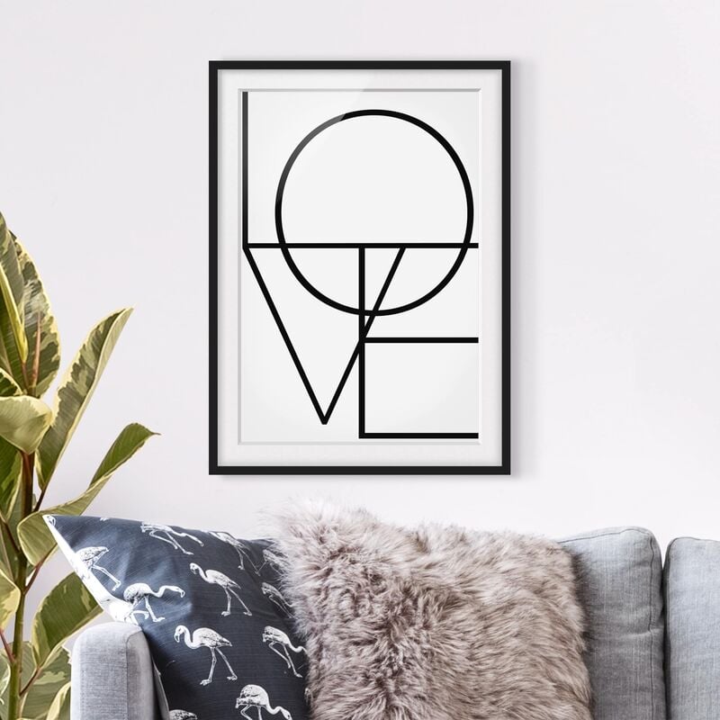 

Póster enmarcado - L O V E Dimensión LxA: 70cm x 50cm, Marco: Negro