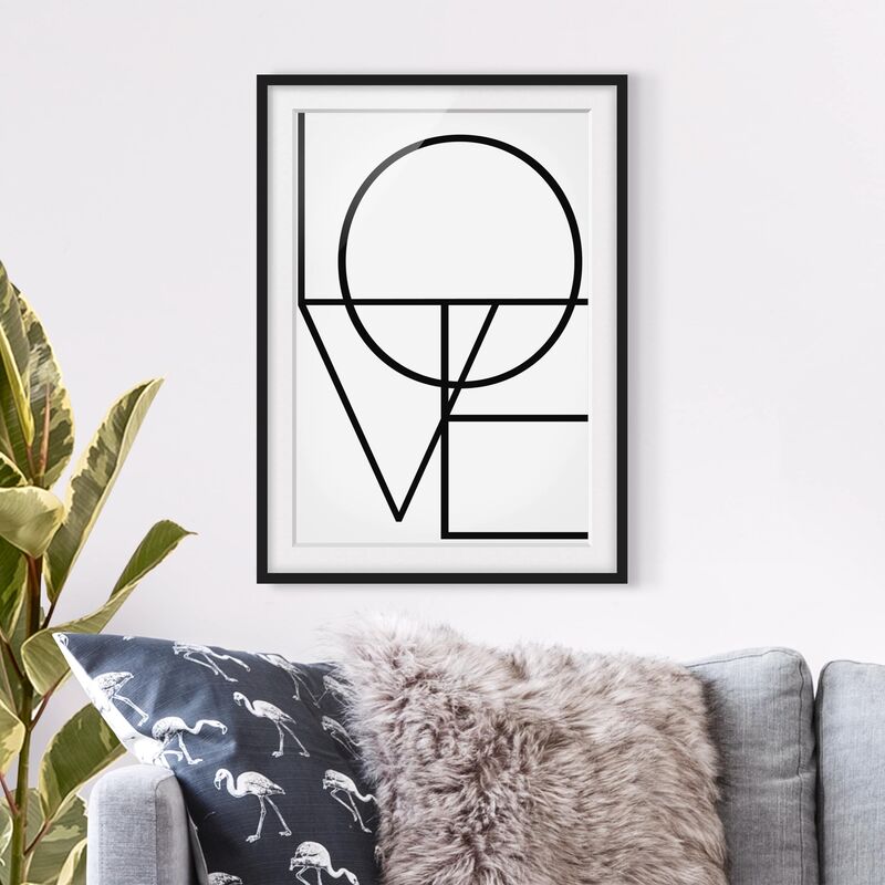 

Póster enmarcado - L O V E Dimensión LxA: 24cm x 18cm, Marco: Negro
