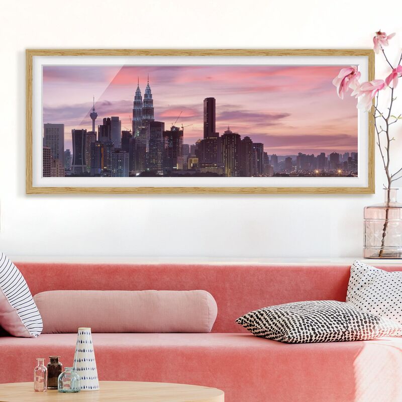 

Póster enmarcado - Kuala Lumpur Dimensión LxA: 30cm x 75cm, Marco: Roble