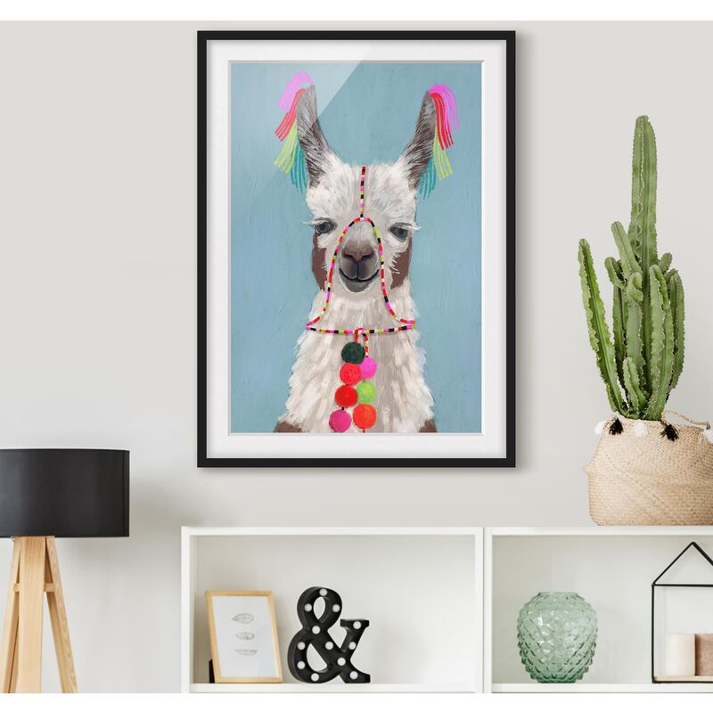 

Póster enmarcado - Lama Con Gioielli Iii Dimensión LxA: 40cm x 30cm, Marco: Negro