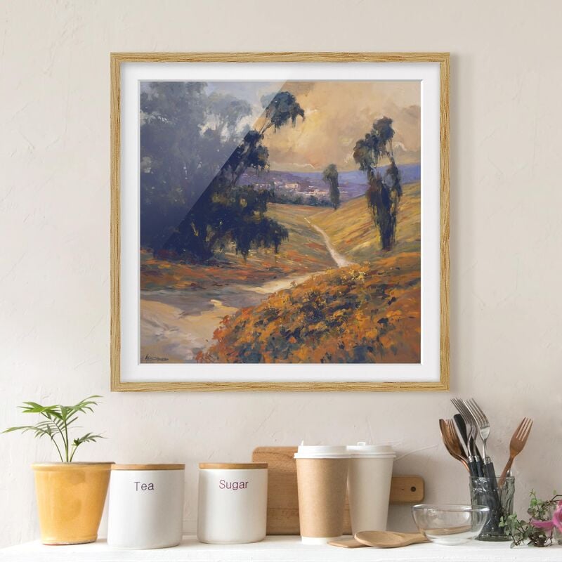 

Póster enmarcado - Landscape Afternoon II Dimensión LxA: 30cm x 30cm, Marco: Roble