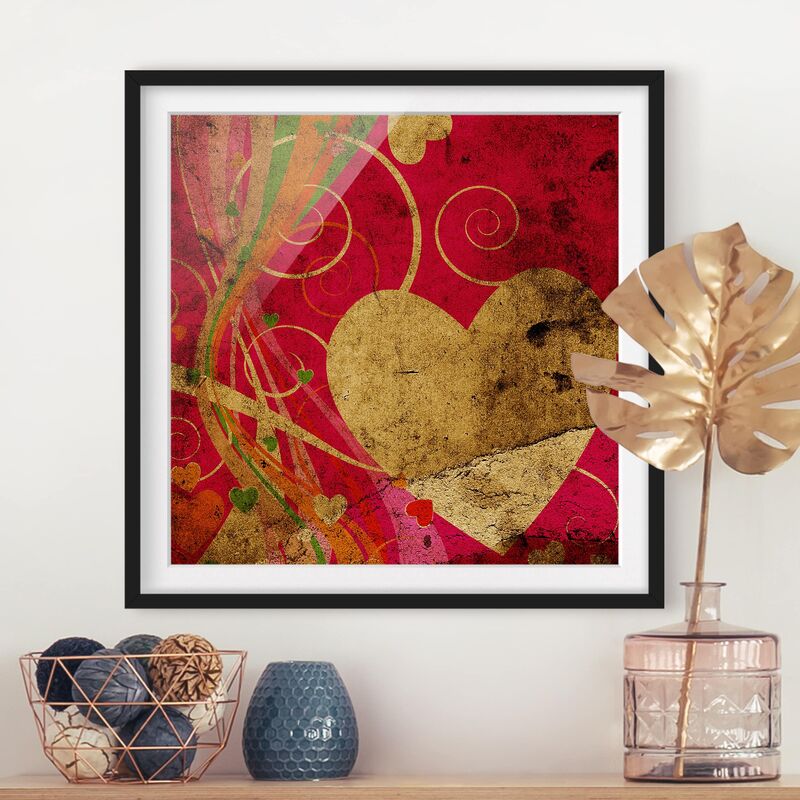 

Póster enmarcado - Lava Love Dimensión LxA: 50cm x 50cm, Marco: Negro