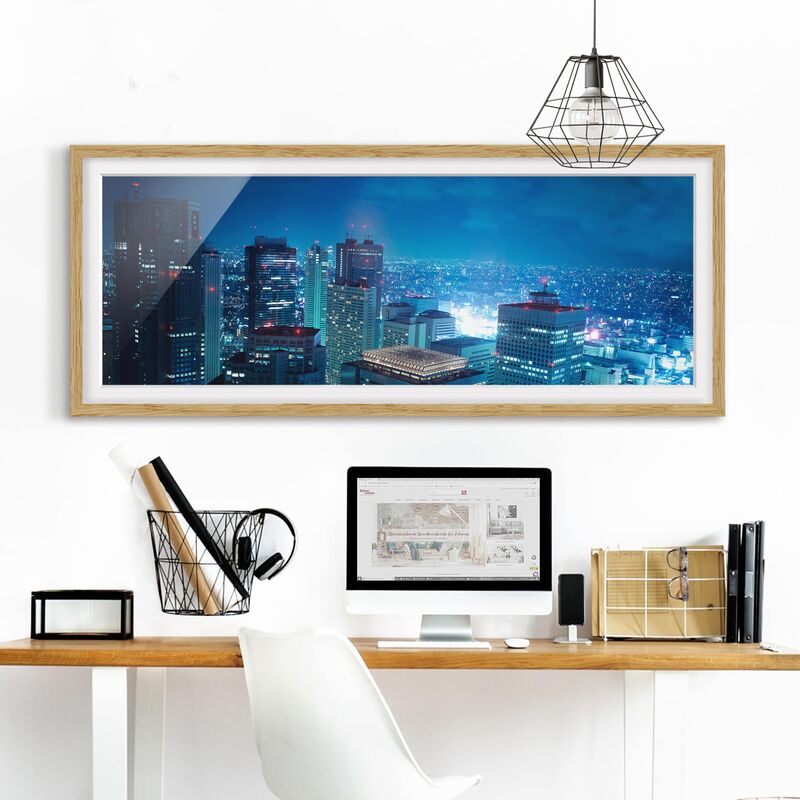 

Póster enmarcado - L'Atmosfera In Tokyo Dimensión LxA: 30cm x 75cm, Marco: Roble