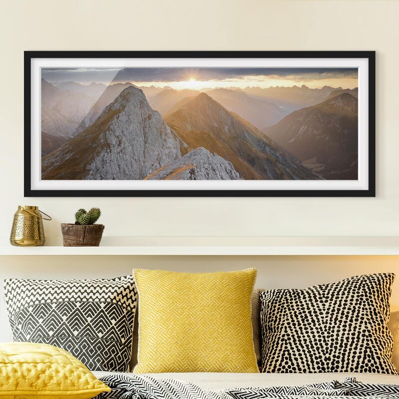 

Póster enmarcado - Alpi Della Lechtal Dimensión LxA: 20cm x 50cm, Marco: Negro