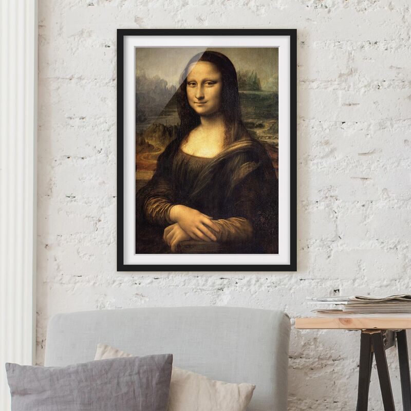 

Póster enmarcado - Leonardo Da Vinci - Mona Lisa Dimensión LxA: 24cm x 18cm, Marco: Negro