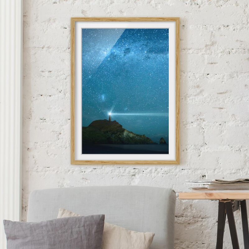 

Póster enmarcado - Lighthouse Dimensión LxA: 70cm x 50cm, Marco: Roble