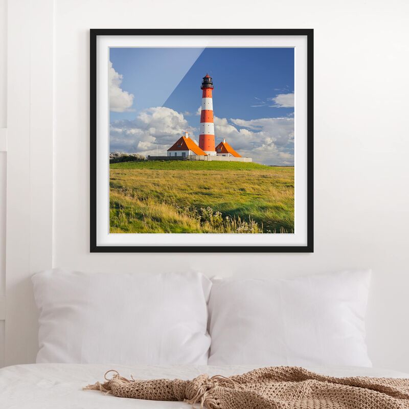 

Póster enmarcado - Lighthouse In Schleswig-Holstein Dimensión LxA: 30cm x 30cm, Marco: Negro