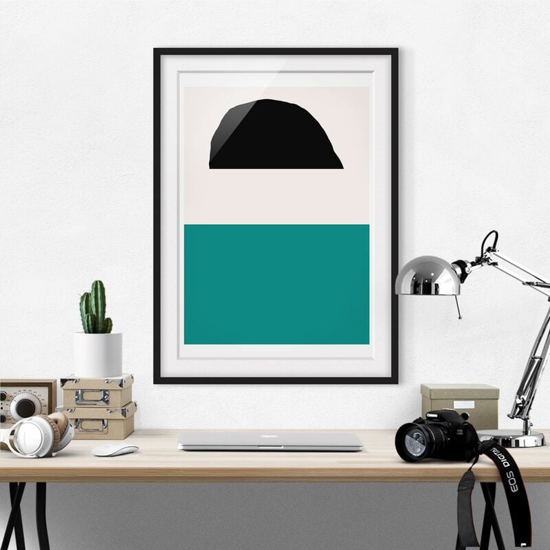 

Póster enmarcado - Line Art Abstract Shapes Dimensión LxA: 70cm x 50cm, Marco: Negro