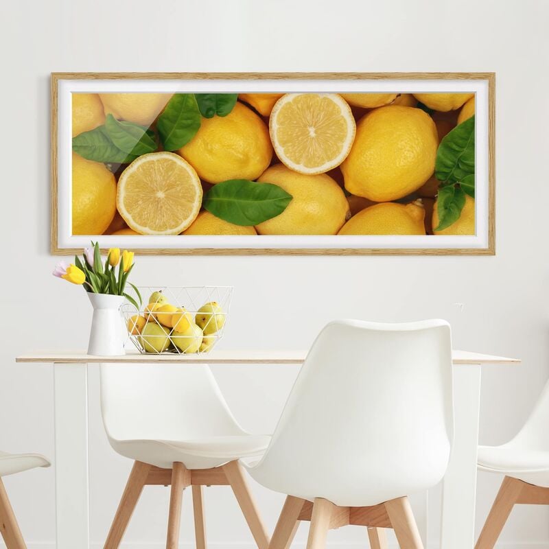 

Póster enmarcado - Limoni Succosi Dimensión LxA: 30cm x 75cm, Marco: Roble