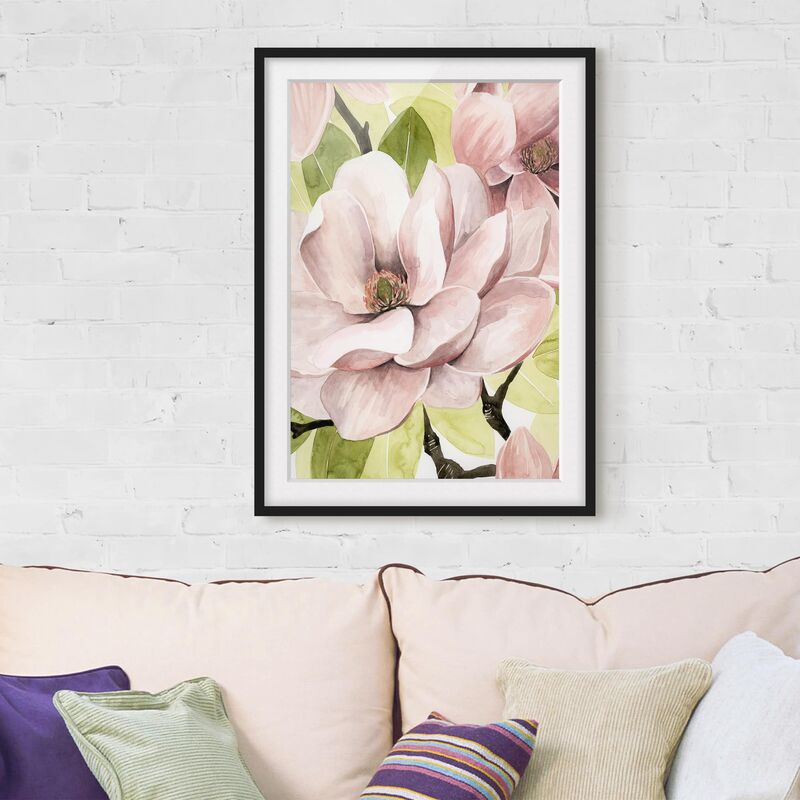 

Póster enmarcado - Magnolia Blush I Dimensión LxA: 24cm x 18cm, Marco: Negro