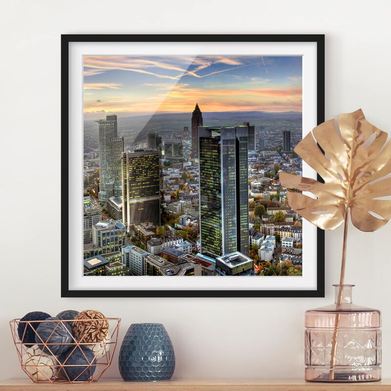 

Póster enmarcado - MAINhattan Dimensión LxA: 70cm x 70cm, Marco: Negro