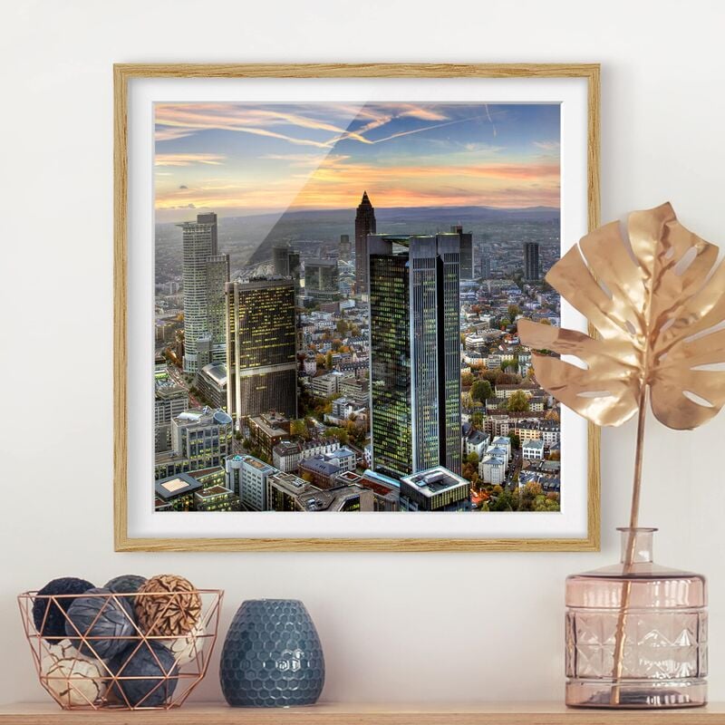 

Póster enmarcado - MAINhattan Dimensión LxA: 50cm x 50cm, Marco: Roble