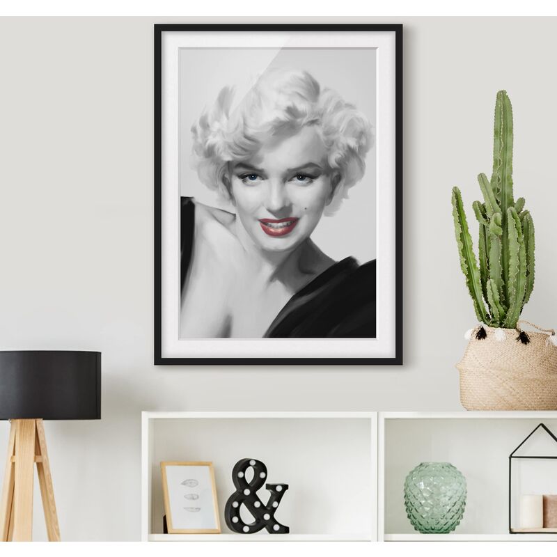 

Póster enmarcado - Marilyn Sul Divano Dimensión LxA: 100cm x 70cm, Marco: Negro