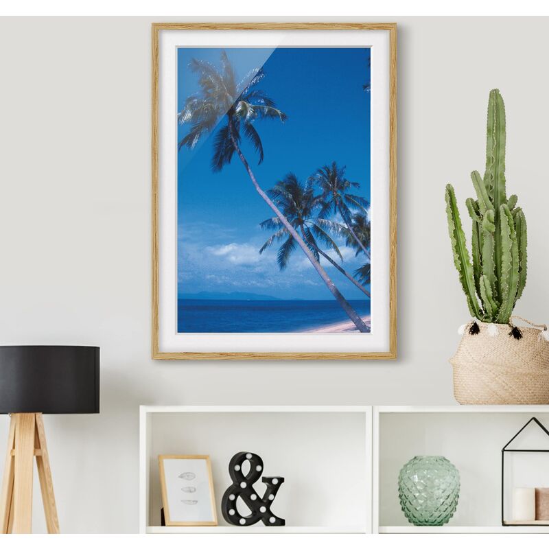 

Póster enmarcado - Mauritius Beach Dimensión LxA: 40cm x 30cm, Marco: Roble