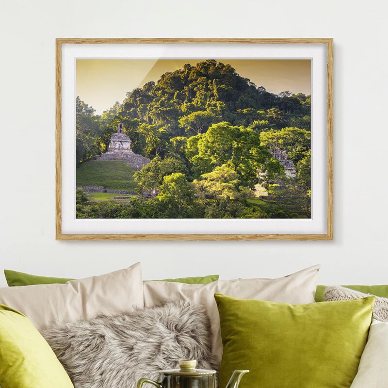 

Póster enmarcado - Mayan Ruins Dimensión LxA: 70cm x 100cm, Marco: Roble