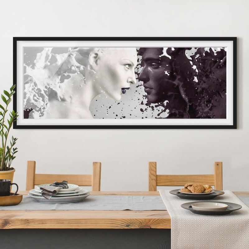 

Póster enmarcado - Milk & Coffee Dimensión LxA: 50cm x 130cm, Marco: Negro