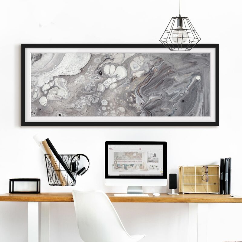 

Póster enmarcado - Molten Pietra Dimensión LxA: 30cm x 75cm, Marco: Negro
