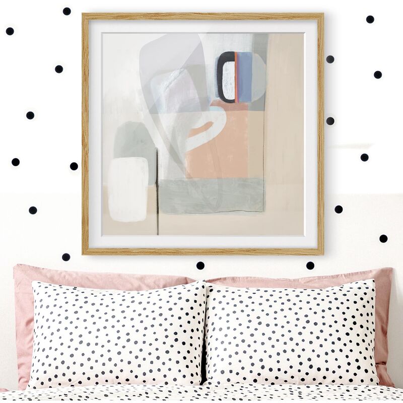 

Póster enmarcado - Multiform I Dimensión LxA: 50cm x 50cm, Marco: Roble