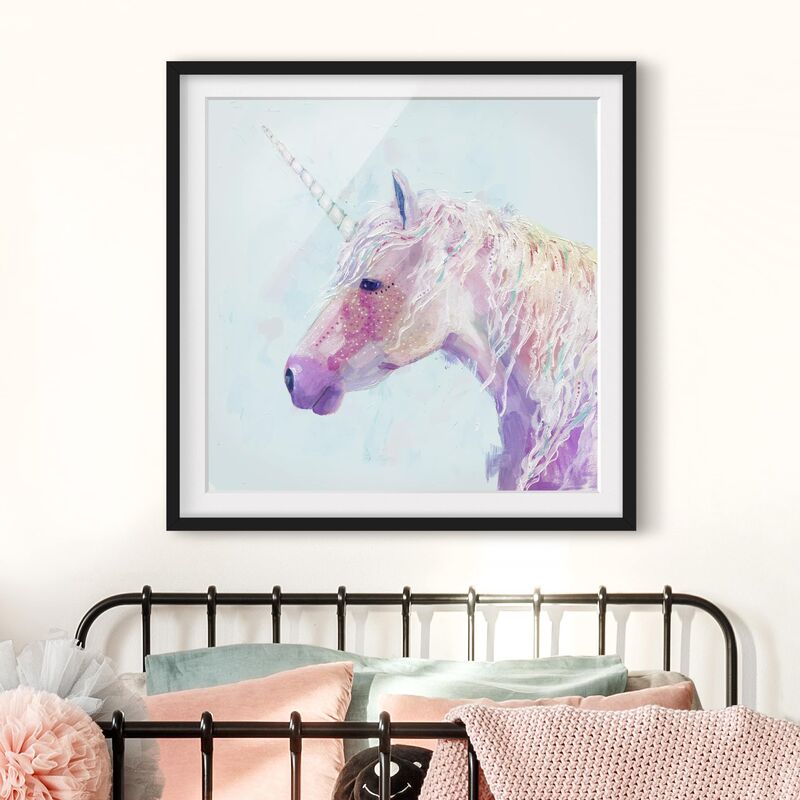 

Póster enmarcado - Mystic Unicorn II Dimensión LxA: 70cm x 70cm, Marco: Negro