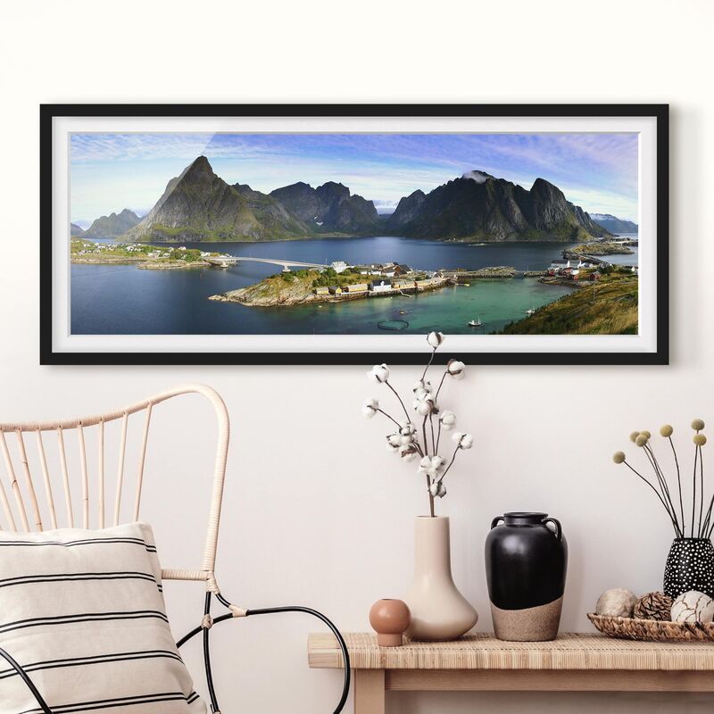 

Póster enmarcado - Paradiso Nordico Dimensión LxA: 50cm x 130cm, Marco: Negro