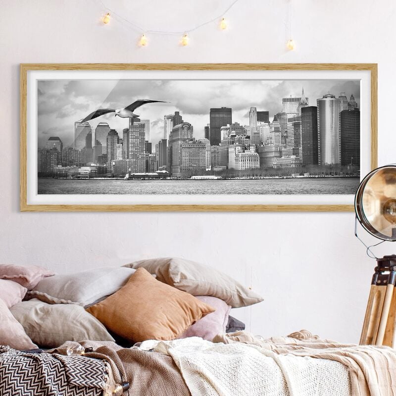 

Póster enmarcado - No.Yk1 New York Ii Dimensión LxA: 40cm x 100cm, Marco: Roble