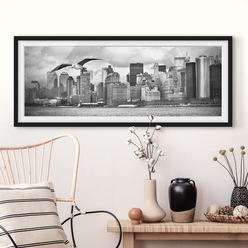 

Póster enmarcado - No.Yk1 New York Ii Dimensión LxA: 50cm x 130cm, Marco: Negro