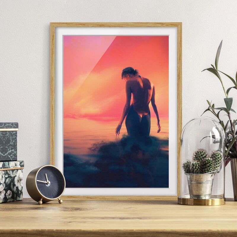 

Póster enmarcado - Nymph Dimensión LxA: 100cm x 70cm, Marco: Roble