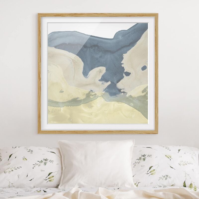 

Póster enmarcado - Ocean And Desert II Dimensión LxA: 70cm x 70cm, Marco: Roble