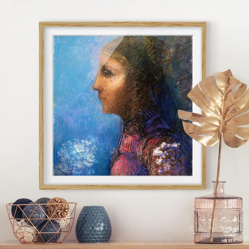 

Póster enmarcado - Odilon Redon - Profile - Le Drapeau Dimensión LxA: 30cm x 30cm, Marco: Roble