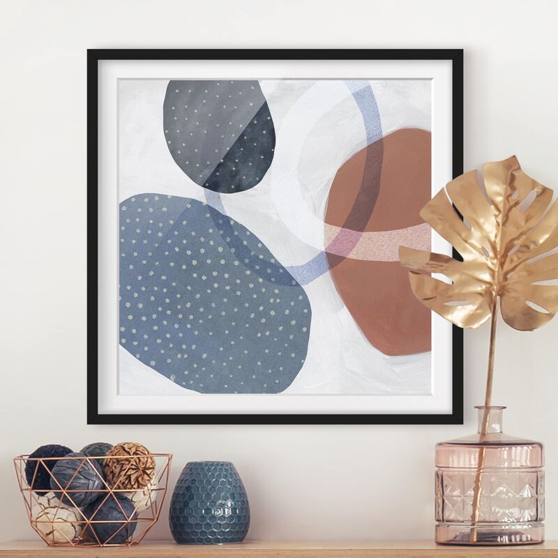 

Póster enmarcado - Orbit With Points I Dimensión LxA: 30cm x 30cm, Marco: Negro