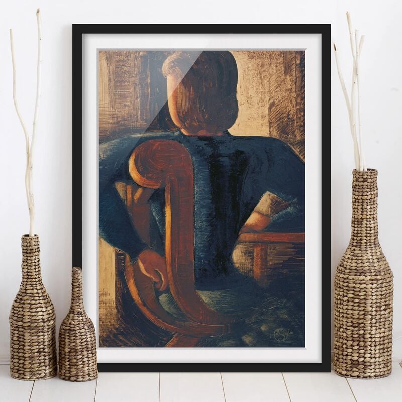 

Póster enmarcado - Oskar Schlemmer - Seated At The Table Dimensión LxA: 40cm x 30cm, Marco: Negro