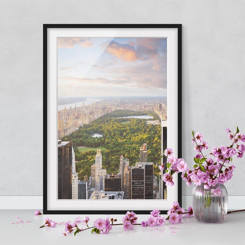 

Póster enmarcado - Overlooks Central Park Dimensión LxA: 24cm x 18cm, Marco: Negro