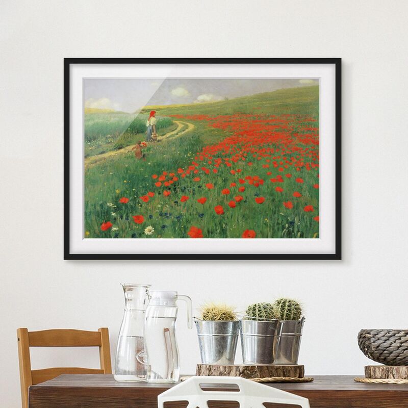 

Póster enmarcado - Pál Szinyei-Merse - Paesaggio estivo con una fioritura di papavero Dimensión LxA: 40cm x 55cm, Marco: Negro
