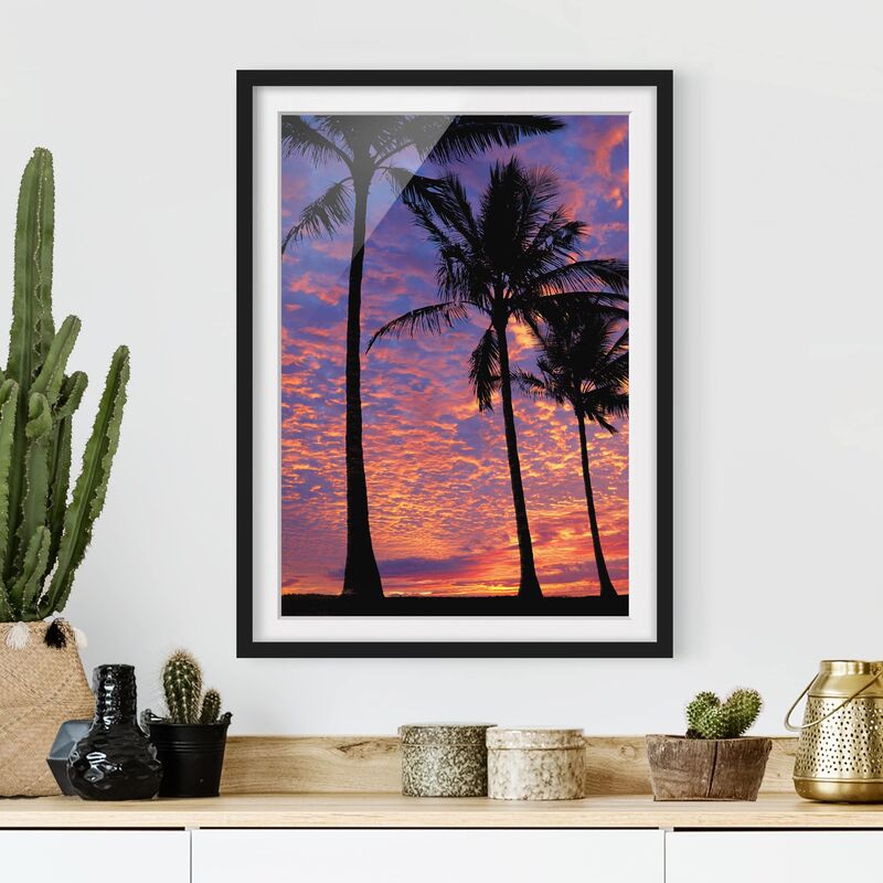 

Póster enmarcado - Palms Dimensión LxA: 24cm x 18cm, Marco: Negro