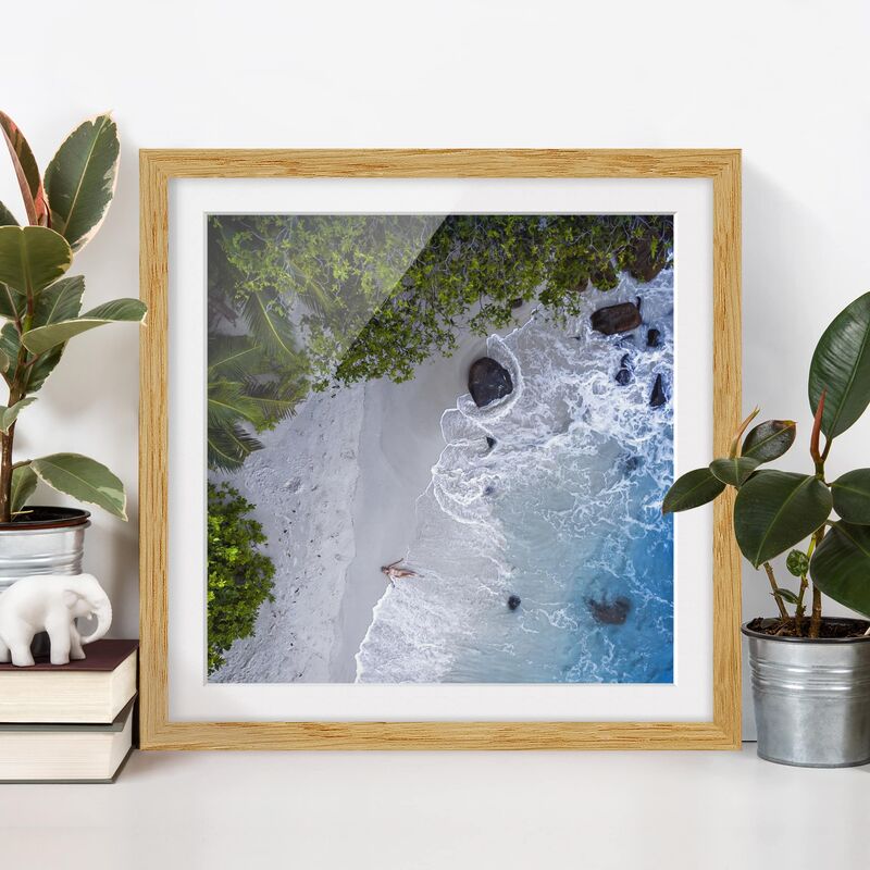 

Póster enmarcado - Paradiso sulla Terra Dimensión LxA: 30cm x 30cm, Marco: Roble