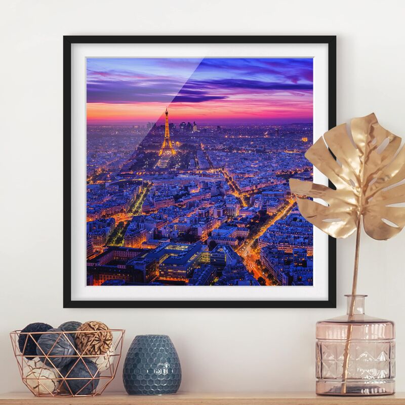 

Póster enmarcado - Parigi di notte Dimensión LxA: 70cm x 70cm, Marco: Negro