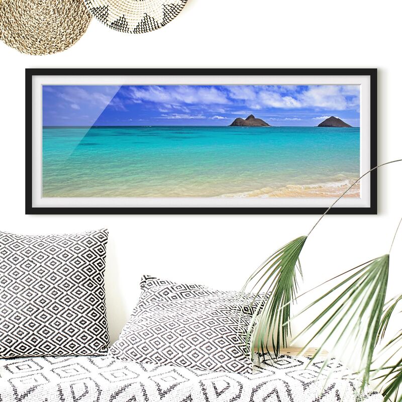 

Póster enmarcado - Paradise Beach Dimensión LxA: 20cm x 50cm, Marco: Negro