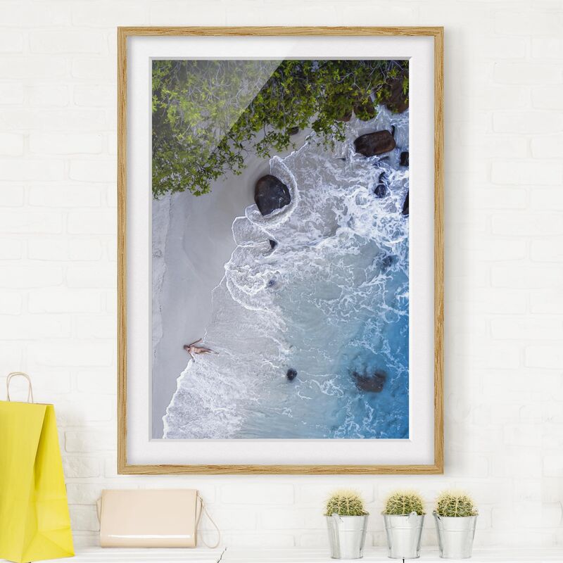 

Póster enmarcado - Paradiso sulla Terra Dimensión LxA: 24cm x 18cm, Marco: Roble