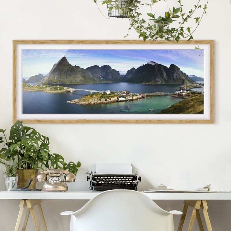 

Póster enmarcado - Paradiso Nordico Dimensión LxA: 20cm x 50cm, Marco: Roble