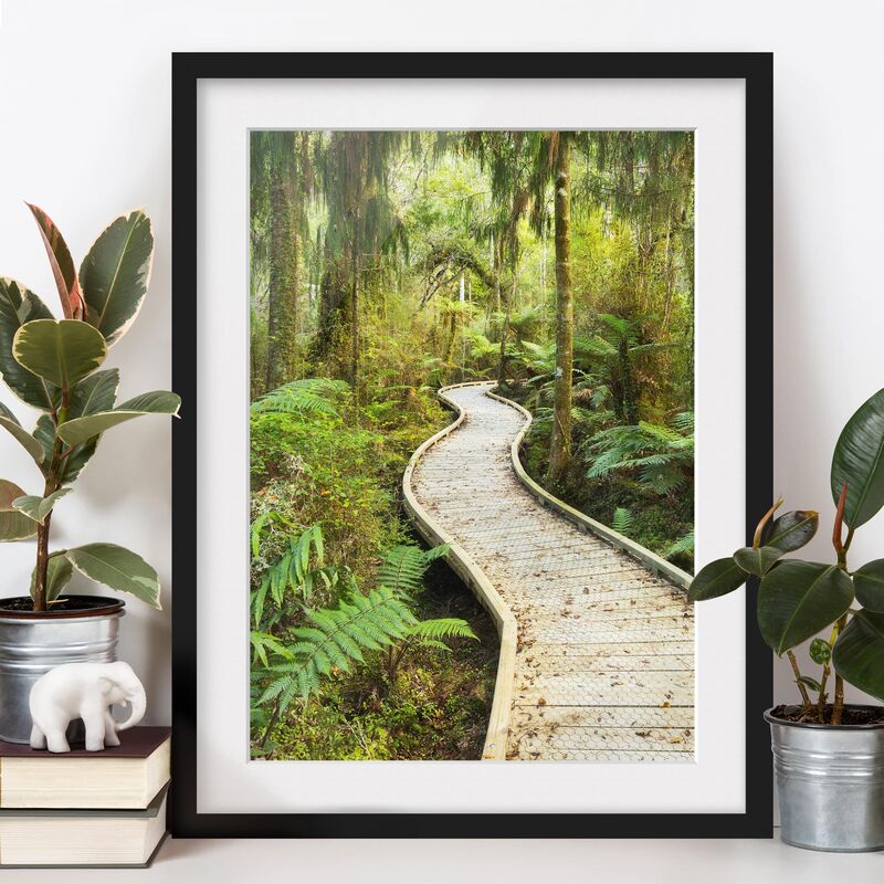 

Póster enmarcado - Path In The Jungle Dimensión LxA: 40cm x 30cm, Marco: Negro