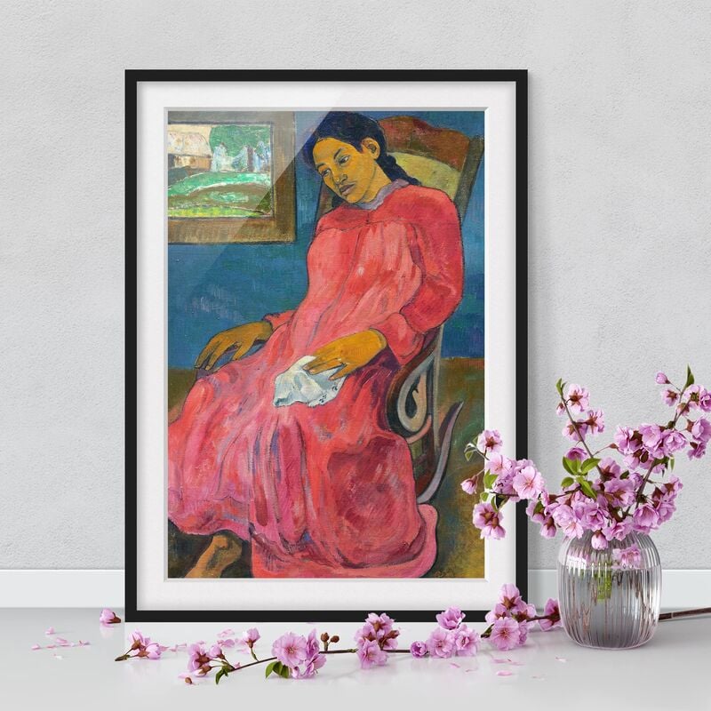 

Póster enmarcado - Paul Gauguin - Faaturuma (Melancholic) Dimensión LxA: 24cm x 18cm, Marco: Negro