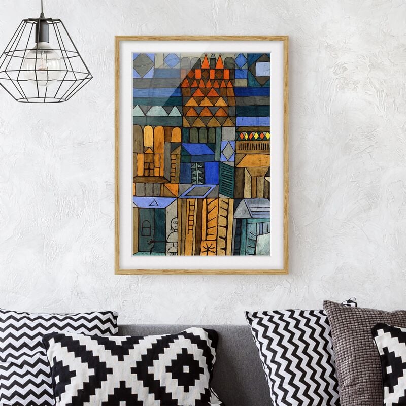 

Póster enmarcado - Paul Klee - Beginning Coolness Dimensión LxA: 55cm x 40cm, Marco: Roble