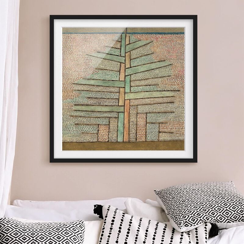 

Póster enmarcado - Paul Klee - Pine Tree Dimensión LxA: 20cm x 20cm, Marco: Negro