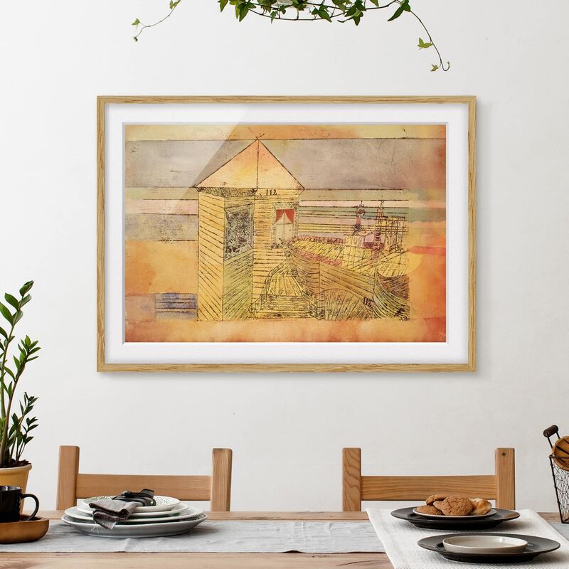 

Póster enmarcado - Paul Klee - Wonderful Landing Dimensión LxA: 70cm x 100cm, Marco: Roble