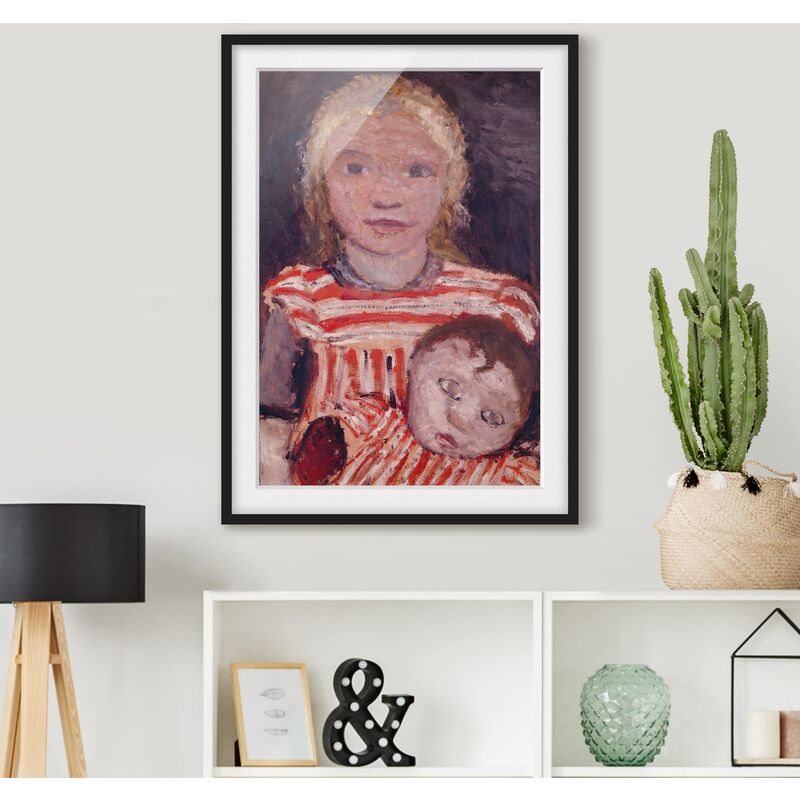 

Póster enmarcado - Paula Modersohn-Becker - Girl With Doll Dimensión LxA: 100cm x 70cm, Marco: Negro