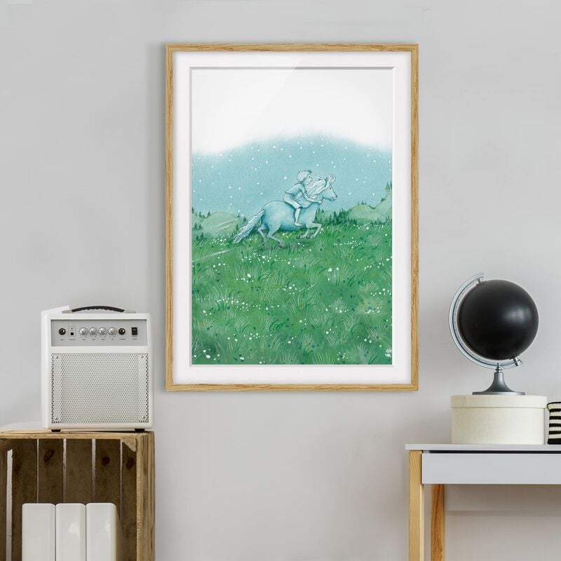 

Póster enmarcado - Pit And Pauline Dimensión LxA: 100cm x 70cm, Marco: Roble