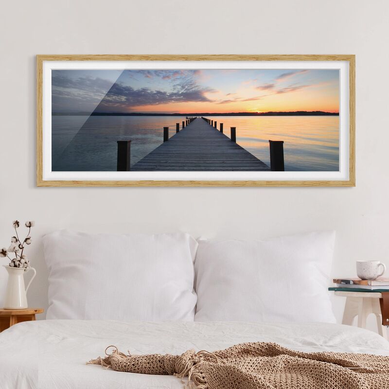 

Póster enmarcado - Luogo Di Riposo Dimensión LxA: 40cm x 100cm, Marco: Roble