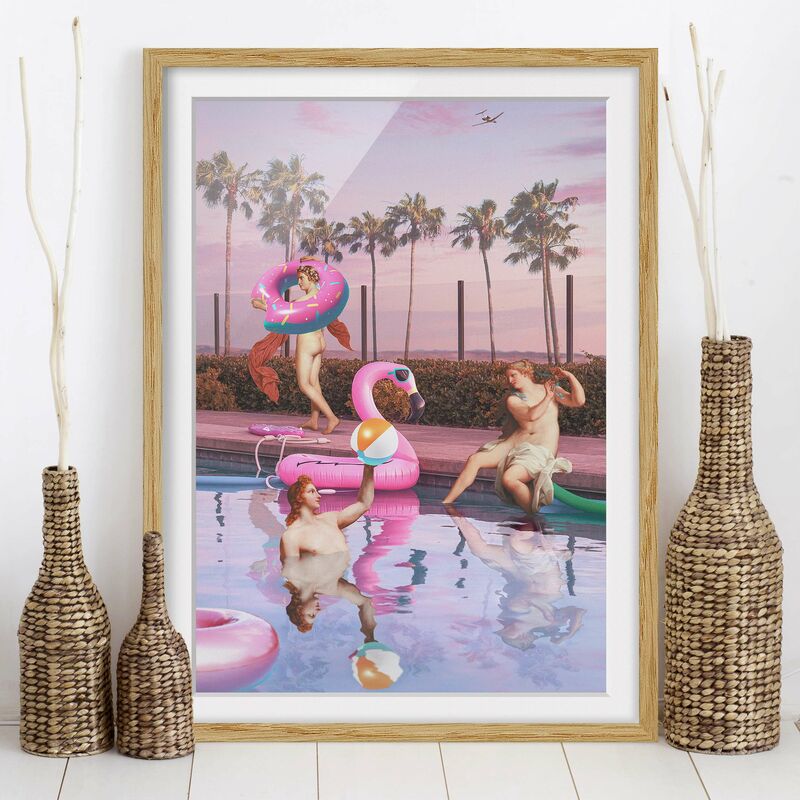 

Póster enmarcado - Pool Party Dimensión LxA: 70cm x 50cm, Marco: Roble