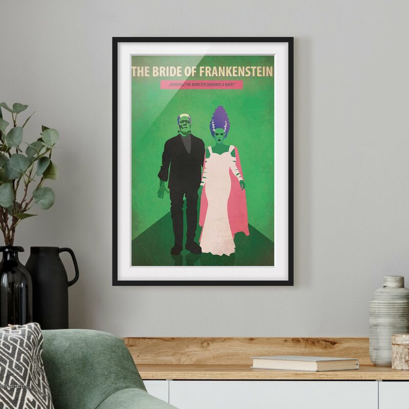 

Póster enmarcado - Poster del film La moglie di Frankenstein Dimensión LxA: 100cm x 70cm, Marco: Negro